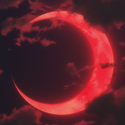 赤い月の背景